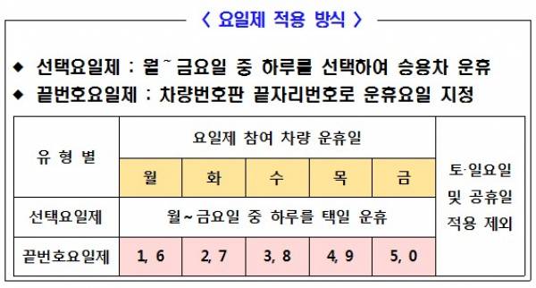 차량 5부제
